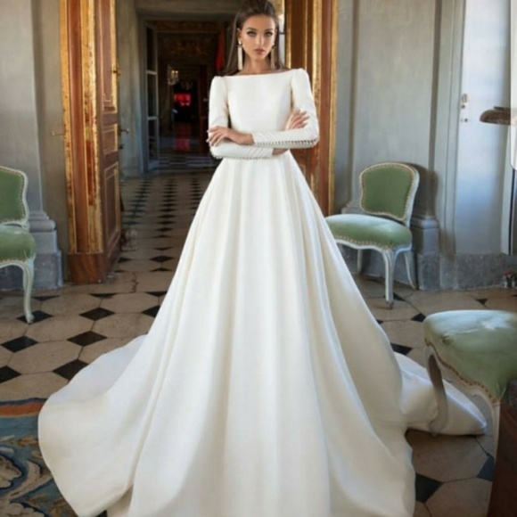 Dresses & Skirts - Long Sleeve Megan Markle Inspired Bridal Gown